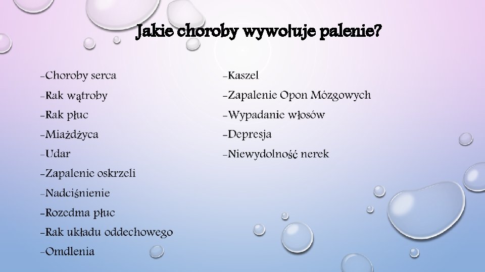 Jakie choroby wywołuje palenie? 