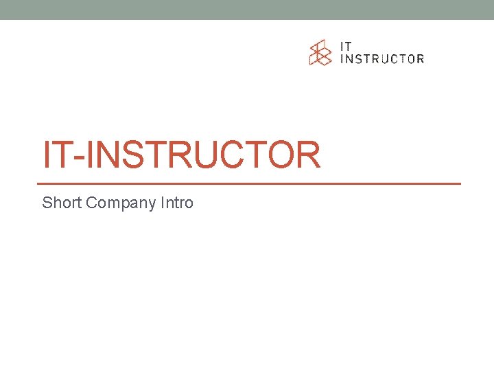 IT-INSTRUCTOR Short Company Intro 