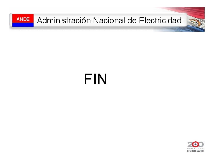 ANDE Administración Nacional de Electricidad FIN 