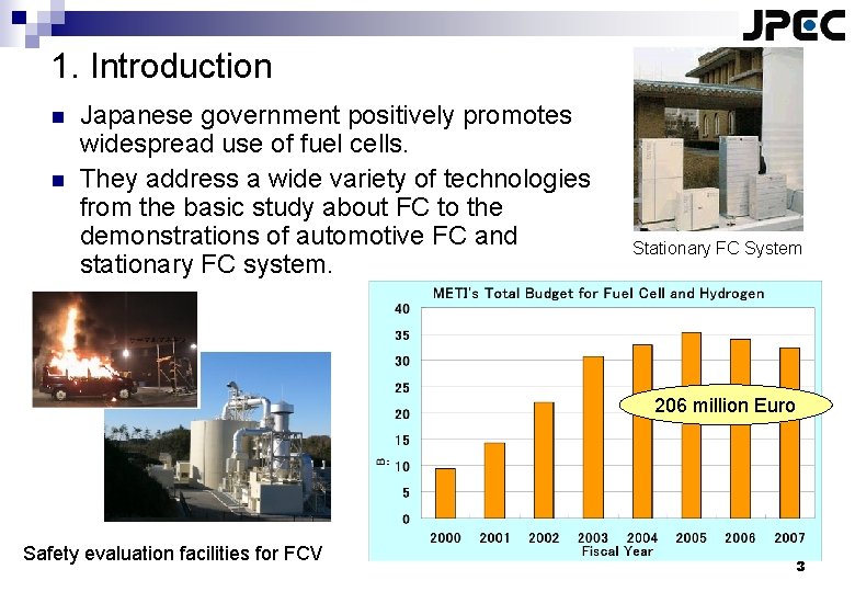1. Introduction n n Japanese government positively promotes widespread use of fuel cells. They