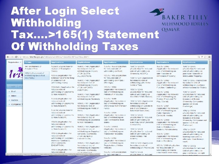 After Login Select Withholding Tax…. >165(1) Statement Of Withholding Taxes 