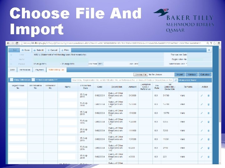 Choose File And Import 