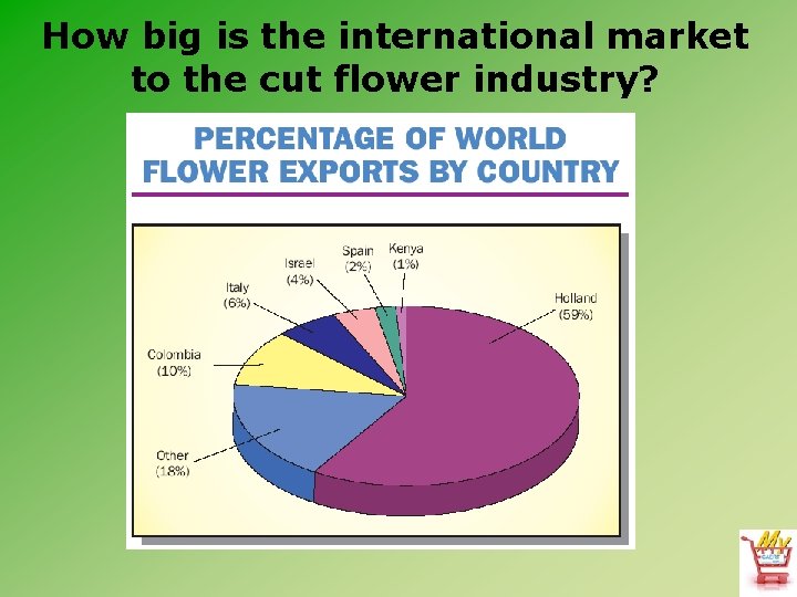 How big is the international market to the cut flower industry? 