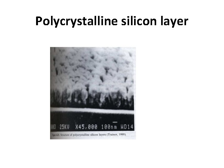 Polycrystalline silicon layer Polycrystalline silicon layer