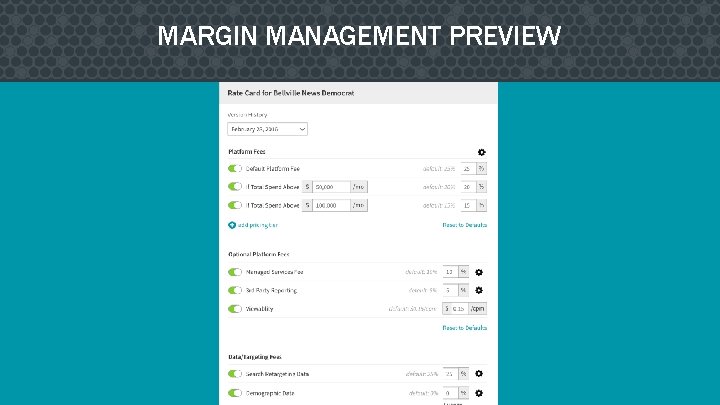 MARGIN MANAGEMENT PREVIEW 