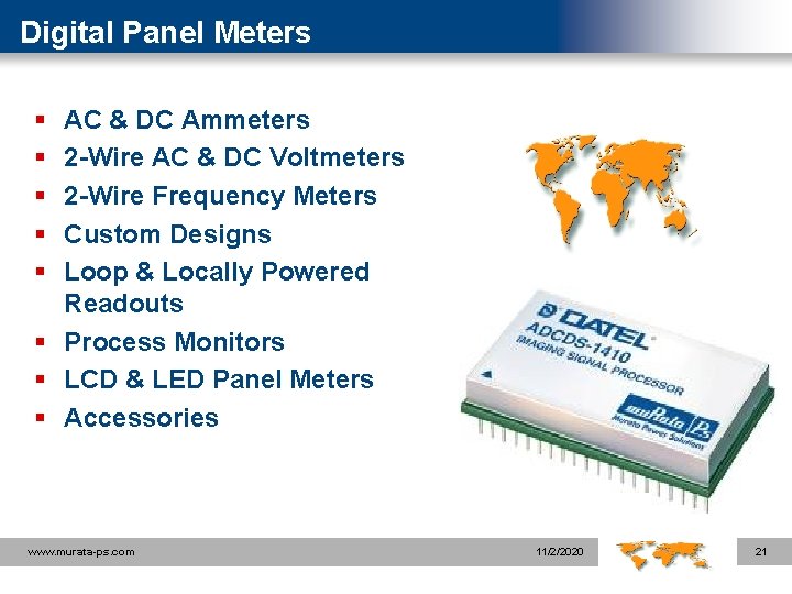 Digital Panel Meters § § § AC & DC Ammeters 2 -Wire AC &