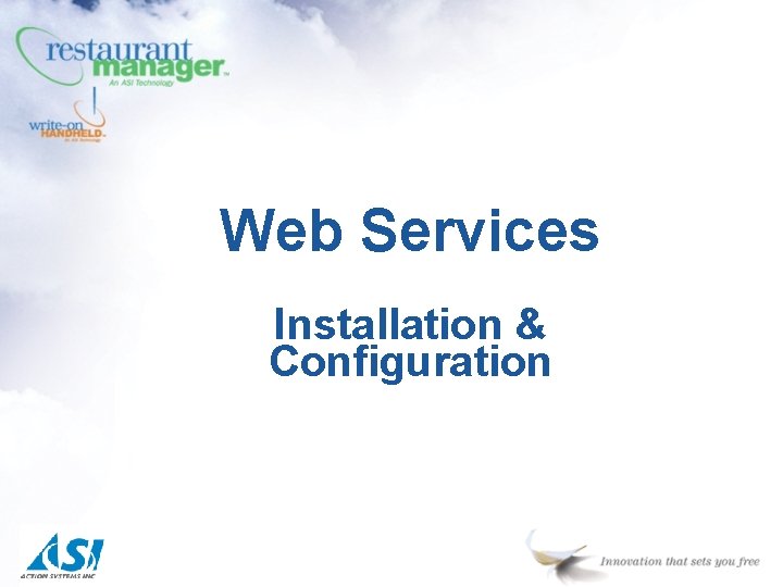 Web Services Installation & Configuration 