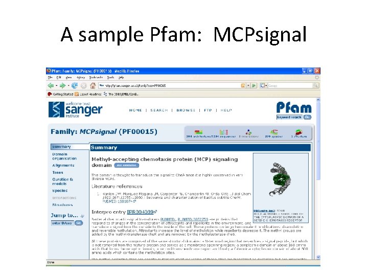 A sample Pfam: MCPsignal 