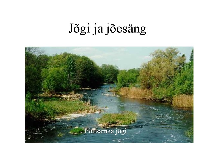 Jõgi ja jõesäng Põltsamaa jõgi 