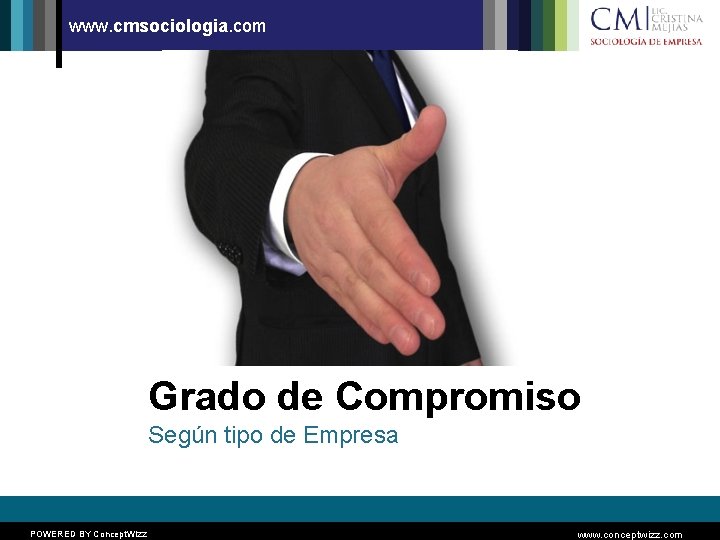 www. cmsociologia. com Grado de Compromiso Según tipo de Empresa POWERED BY Concept. Wizz