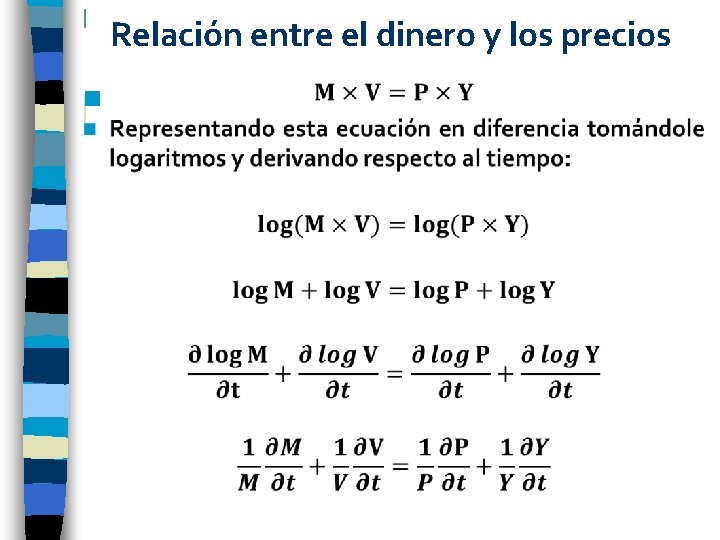 Relación entre el dinero y los precios n 