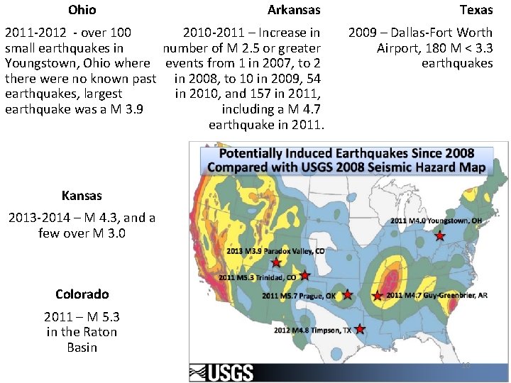 Ohio Arkansas Texas 2011 -2012 - over 100 2010 -2011 – Increase in small