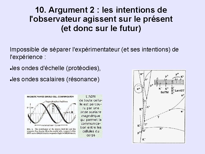 10. Argument 2 : les intentions de l'observateur agissent sur le présent (et donc 10. Argument 2 : les intentions de l'observateur agissent sur le présent (et donc