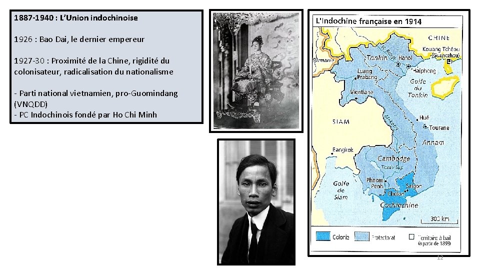 1887 -1940 : L’Union indochinoise 1926 : Bao Dai, le dernier empereur 1927 -30