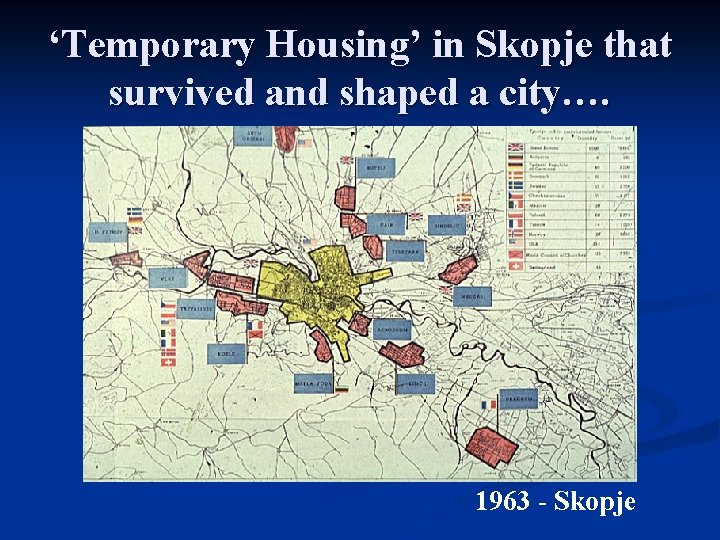 ‘Temporary Housing’ in Skopje that survived and shaped a city…. 1963 - Skopje 