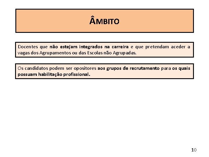 MBITO Docentes que não estejam integrados na carreira e que pretendam aceder a MBITO Docentes que não estejam integrados na carreira e que pretendam aceder a