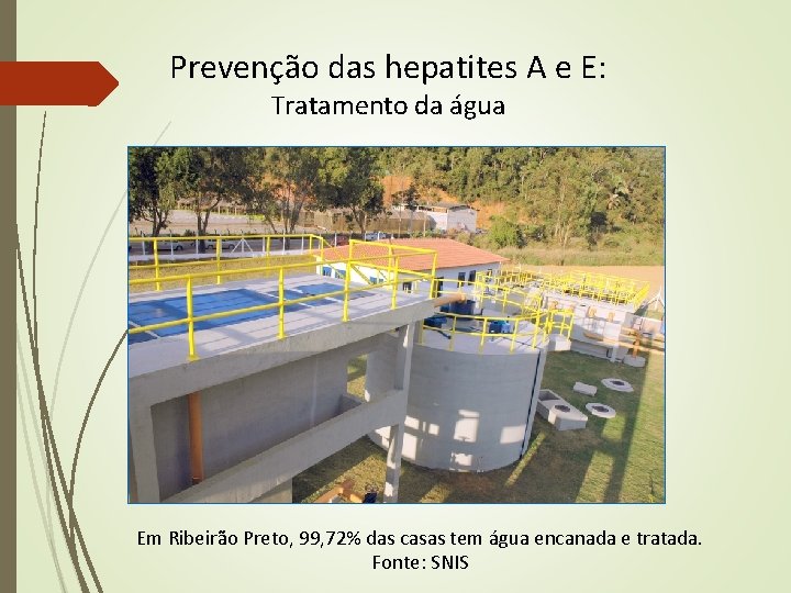 Prevenção das hepatites A e E: Tratamento da água Em Ribeirão Preto, 99, 72% Prevenção das hepatites A e E: Tratamento da água Em Ribeirão Preto, 99, 72%