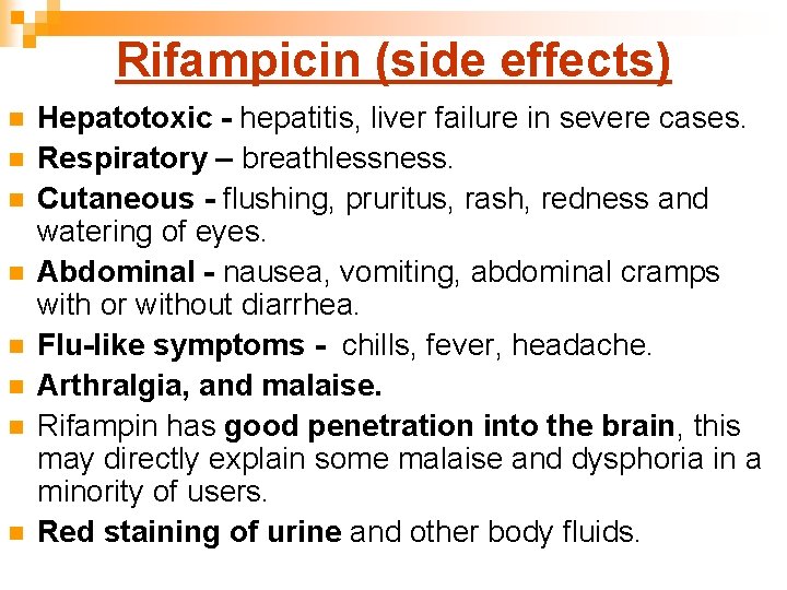 rifampin prostatitis Melyek az antibiotikumok a prosztatitisekkel