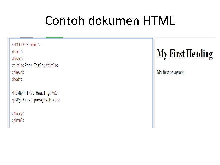 Contoh dokumen HTML 