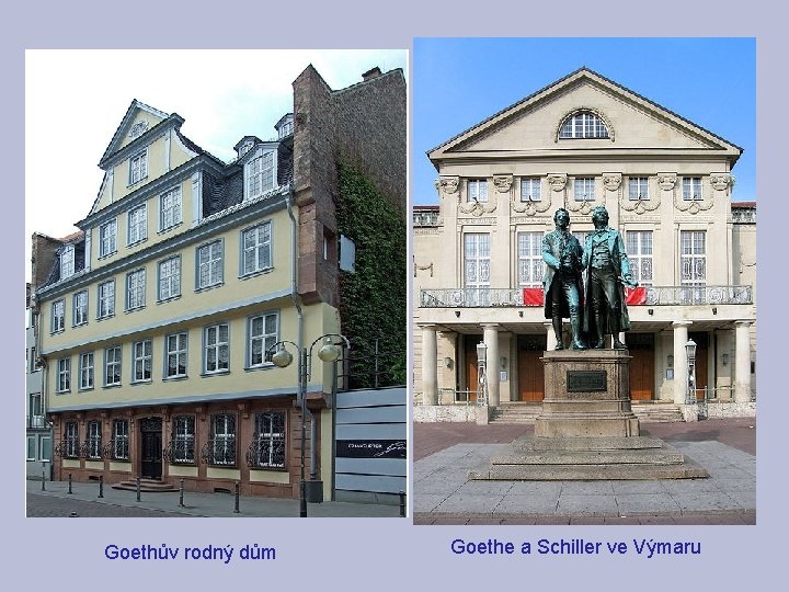 Goethův rodný dům Goethe a Schiller ve Výmaru 