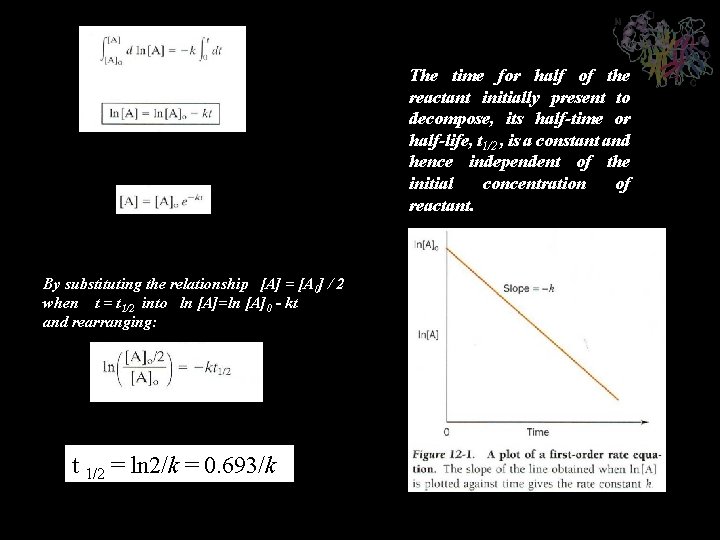 The time for half of the reactant initially present to decompose, its half-time or