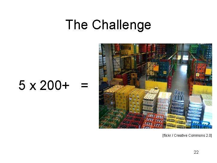 The Challenge 5 x 200+ = [flickr / Creative Commons 2. 0] 22 