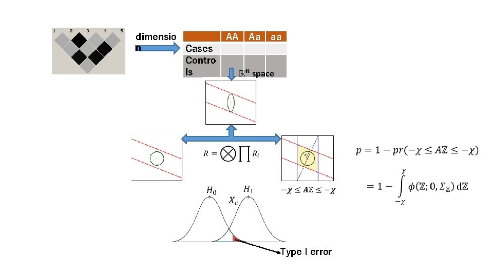 dimensio n Cases Contro ls AA Aa aa Type I error 