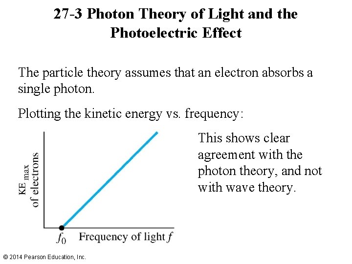 27 -3 Photon Theory of Light and the Photoelectric Effect The particle theory assumes