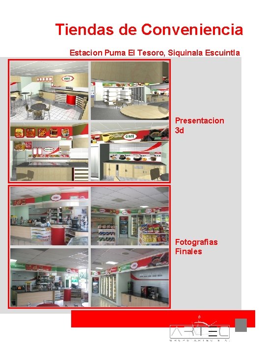 Tiendas de Conveniencia Estacion Puma El Tesoro, Siquinala Escuintla Presentacion 3 d Fotografias Finales