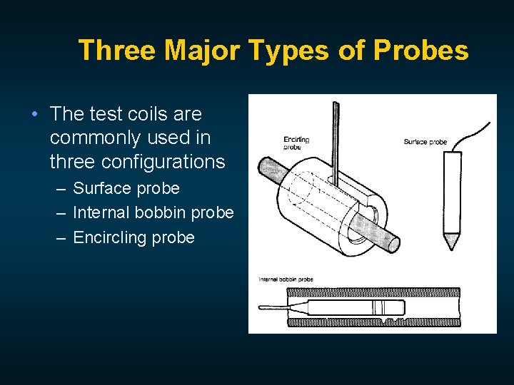 Three Major Types of Probes • The test coils are commonly used in three