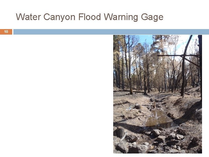 Water Canyon Flood Warning Gage 10 