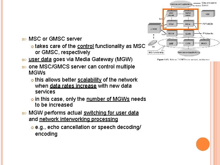 MSC or GMSC server takes care of the control functionality as MSC or GMSC,