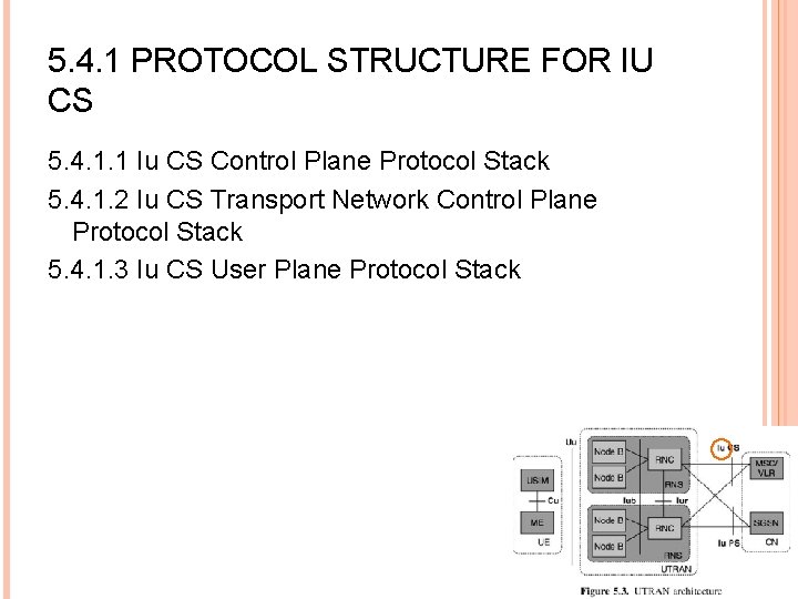 5. 4. 1 PROTOCOL STRUCTURE FOR IU CS 5. 4. 1. 1 Iu CS