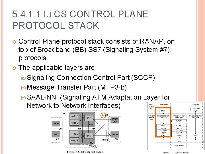 5. 4. 1. 1 IU CS CONTROL PLANE PROTOCOL STACK Control Plane protocol stack