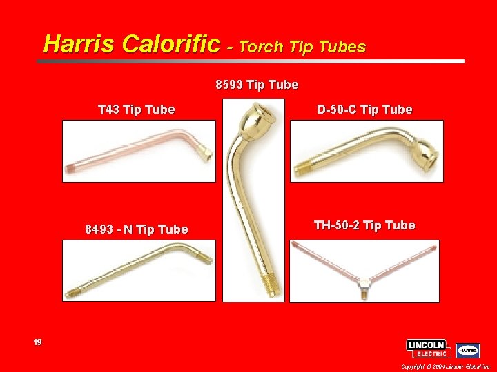 Harris Calorific - Torch Tip Tubes 8593 Tip Tube T 43 Tip Tube D-50