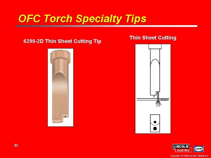 OFC Torch Specialty Tips 6290 -2 D Thin Sheet Cutting Tip Thin Sheet Cutting