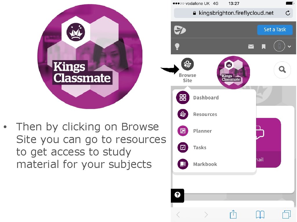 CLASSMATE • Then by clicking on Browse Site you can go to resources to