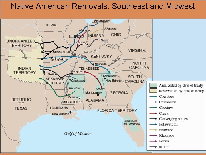 Native American Removals: Southeast and Midwest 