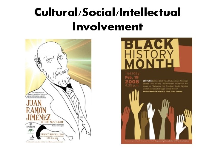 Cultural/Social/Intellectual Involvement 