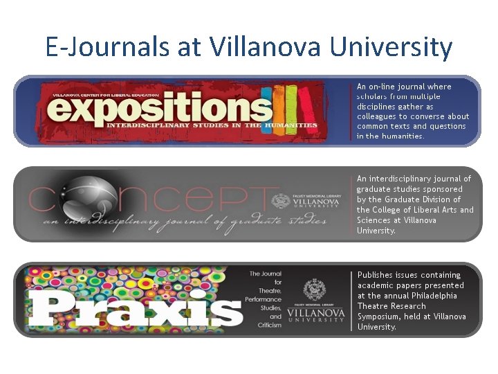 E-Journals at Villanova University 