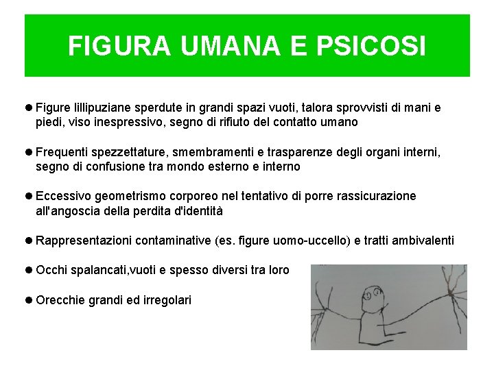 FIGURA UMANA E PSICOSI Figure lillipuziane sperdute in grandi spazi vuoti, talora sprovvisti di