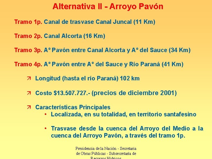 Alternativa II - Arroyo Pavón Tramo 1 p. Canal de trasvase Canal Juncal (11