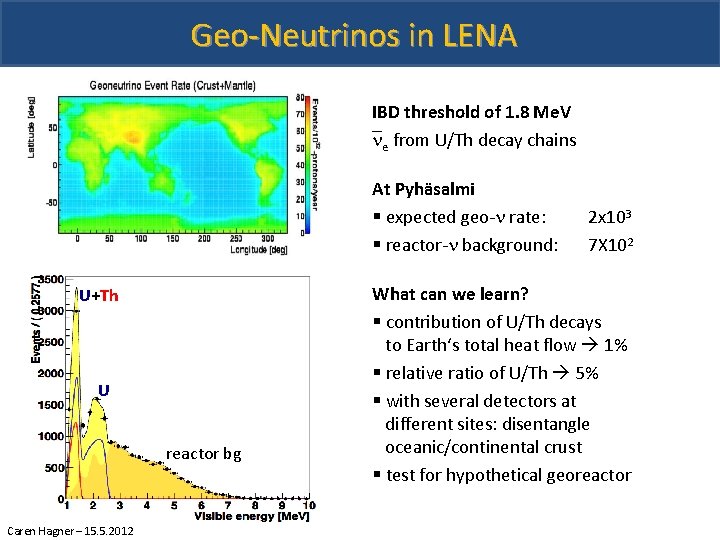 Geo-Neutrinos in LENA IBD threshold of 1. 8 Me. V _ ne from U/Th