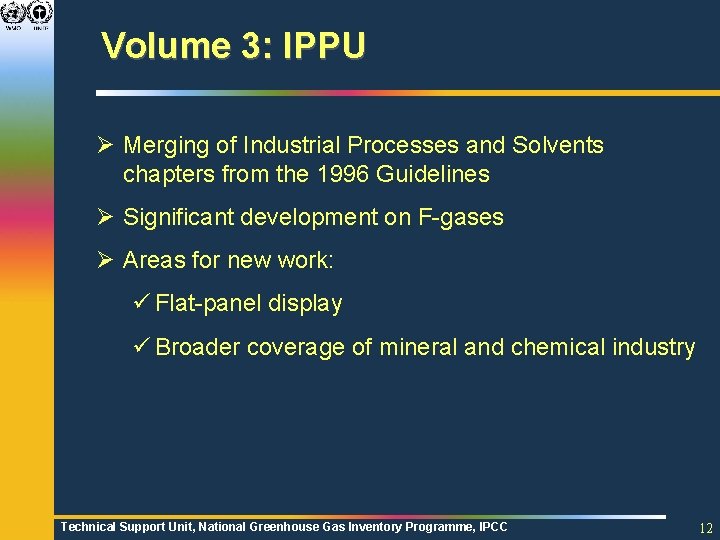 Volume 3: IPPU Ø Merging of Industrial Processes and Solvents chapters from the 1996