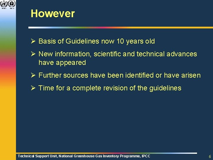 However Ø Basis of Guidelines now 10 years old Ø New information, scientific and