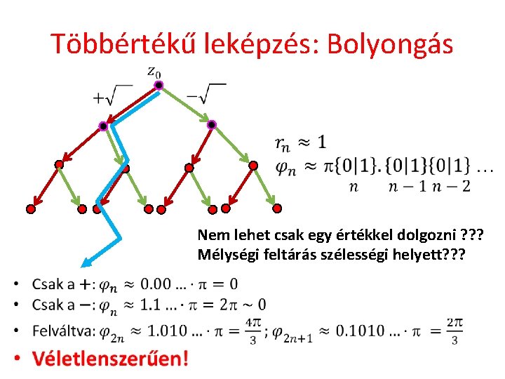 Többértékű leképzés: Bolyongás Nem lehet csak egy értékkel dolgozni ? ? ? Mélységi feltárás