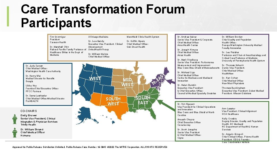 Care Transformation Forum Participants Tim Gronniger President Caravan Health UChicago Medicine Marshfield Clinic Health Care Transformation Forum Participants Tim Gronniger President Caravan Health UChicago Medicine Marshfield Clinic Health