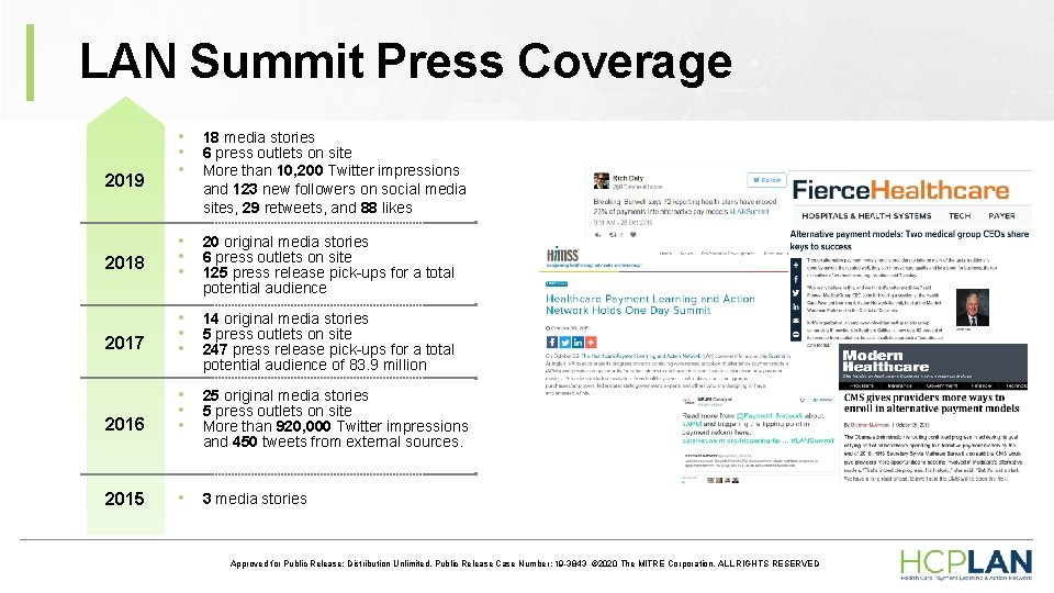 LAN Summit Press Coverage • • • 18 media stories 6 press outlets on LAN Summit Press Coverage • • • 18 media stories 6 press outlets on