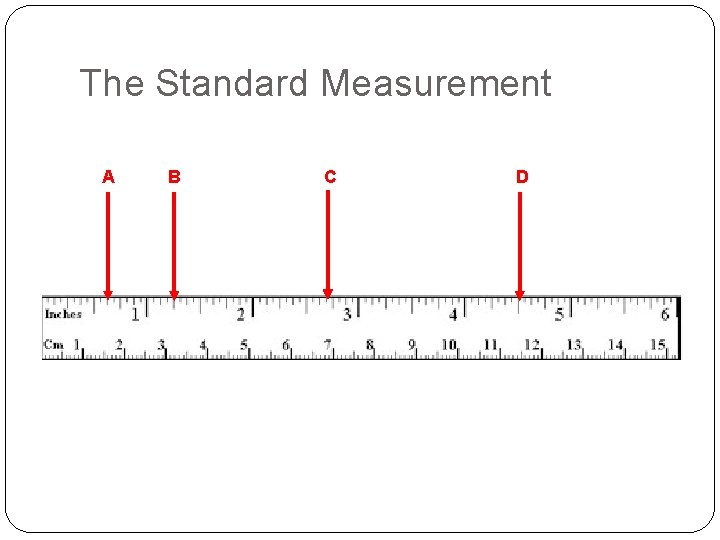 The Standard Measurement A B C D 