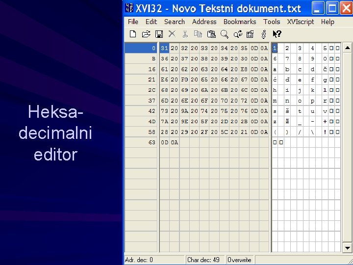 Heksadecimalni editor 